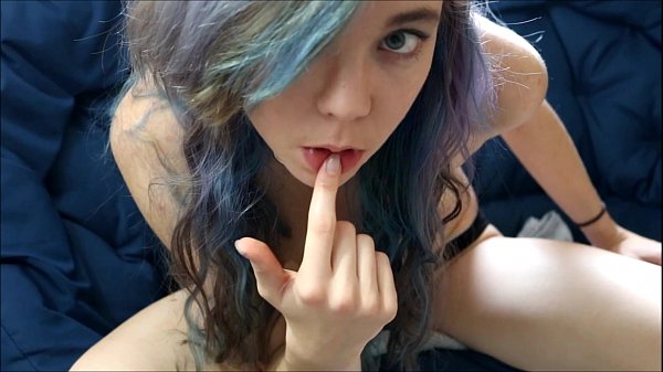 Emo Teen Self-Satisfying With Vibrator and Squirting Through Panties