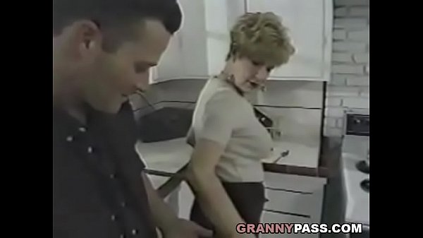 Granny Fucks Young Dick In The Kitchen