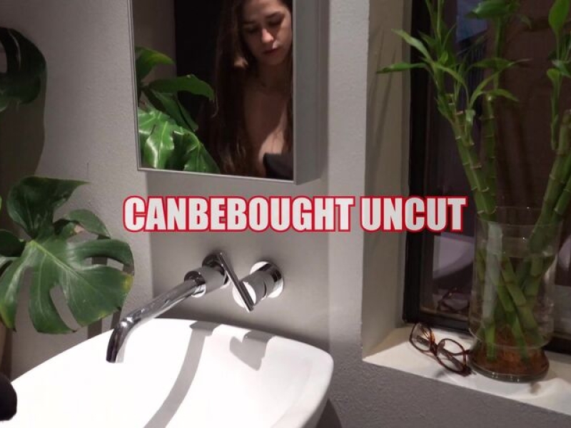 Young skinny teen changing in bathroom in homemade video