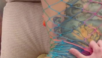 Octokuro – foot_tit_blow_cumshot fishnet lingerie