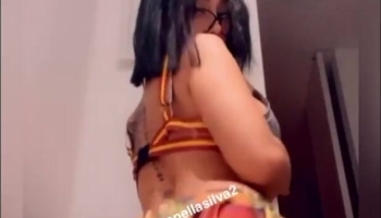Antonella Silva is bending over to expose her pussy and tease the camera too