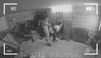 CCTV footage of the sexy teen Sabien Demonia getting fucked in ass by a worker