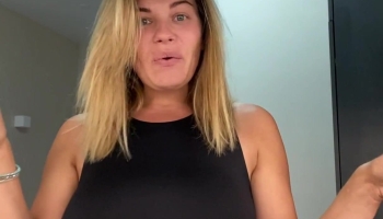 Jennyoops Slowly Takes Her Natural Boobs Out To Measure Onlyfans Leaked Video