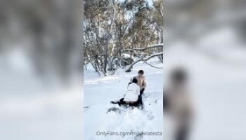 Mikaela Testa Blowjob In Snow