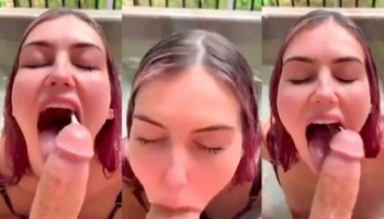 Olivia Mae – Hot Tub Deepthroat Blowjob Video Leaked