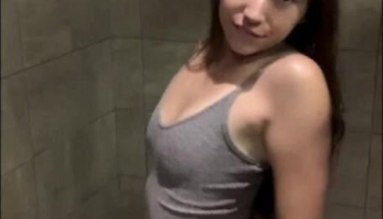 Sexy Dildo fun in public shower