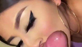 Beautiful Chick Gives Blowjob To Her Boyfriend's Before Go To Work