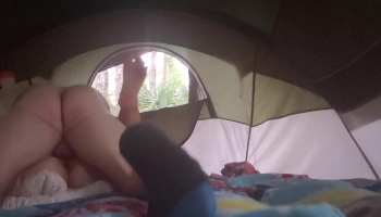 Hot hard fuck in tent