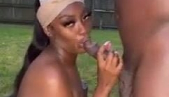 Lethalthroat Ebony Thot Sucking A BBC While Smoking OnlyFans Leaked Video
