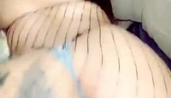 Thick Slut Twerks Her Bubble Butt in Fishnet Stocking Video