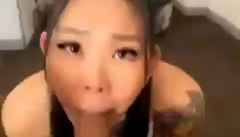 Asian Bitch Throating A Big Juicy Dick Video