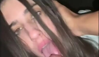 Cute Girlfriend Blowjob And Creampied Twice In The Car Video