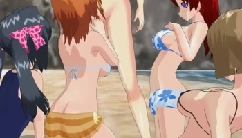  La femme hentai se fait sauter sur la plage 