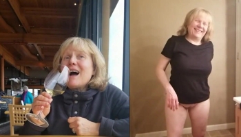 Sexy GILF MarieRocks flaunts her tits and ass on a date with no shame
