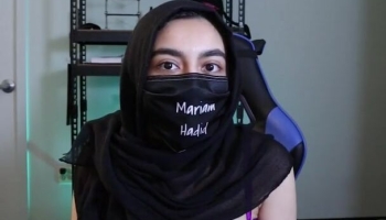 Alluring Muslim chick wears a hijab and does something naughty during Ramadan