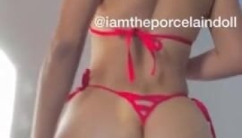 Hot woman in a bikini in this video