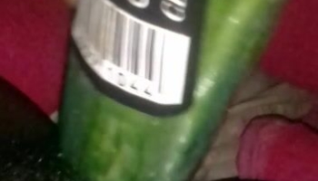 She fucks cucumber