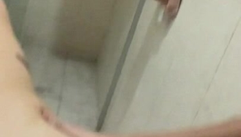 Young couple having sex in the bathroom