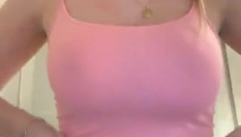 Blonde showing her breasts in this video