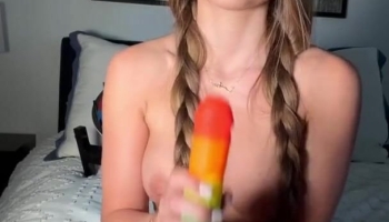 Skylarmaexo Fucking Her Favourite Dildo While Touching Natural Boobs Video