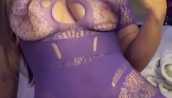 Sophieraiin Purple Bodysuit Cameltoe