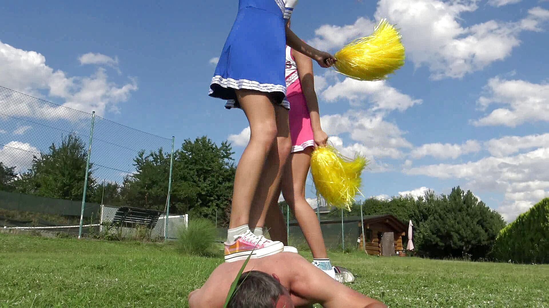Cheerleaders fuck like dirty sluts: Cheerleader trampling fun! –  – Femdom Austria