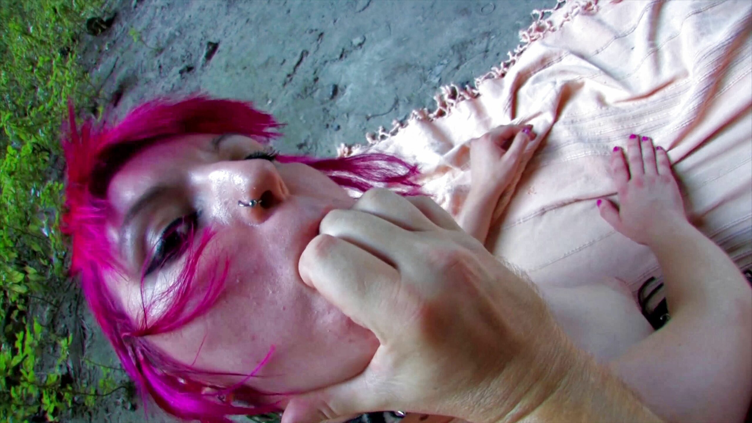 Wet pussy squirting orgasm: Dyed hair emo teen with big ass and tight asshole gets fucked hard –  – CBD Media