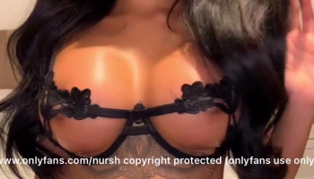 Nursh Exposed her Nipples and Tits in Tight Lingerie Onlyfans Video