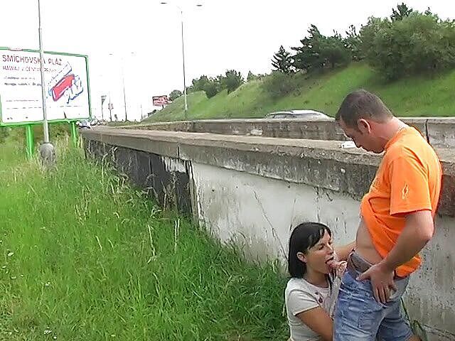 Variety of sexual pleasures: Sexy girl fucking on a highway –  – Hot Euro Girls