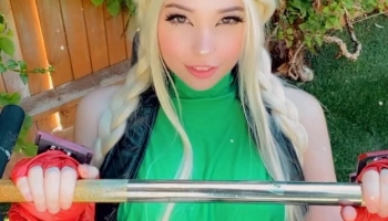 Belle Delphine Lifts Weights In Cosplay