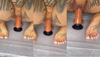 RealKaayBrazy Chubby Baddie Babe Riding Thick Dildo in Pussy