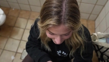 Mr Small Bird and Jess Cromwell get down and dirty in a public bathroom