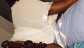 Nana Diaba is using a vibrator to pet her pussy and enjoy real orgasms too