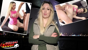 Blondes deutsches Tittengirl in Dessous gecastet