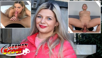 Hübsche Bella Scarus reitet beim Casting den deutschen Agenten