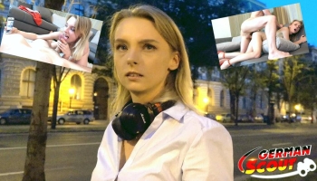 Candy Teen das dünne deutsche Girl reitet beim Casting